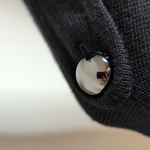 Tory Burch Black Jacinthe Black Wook Turtleneck‎ Sweater Dress Size Medium - Picture 7 of 11